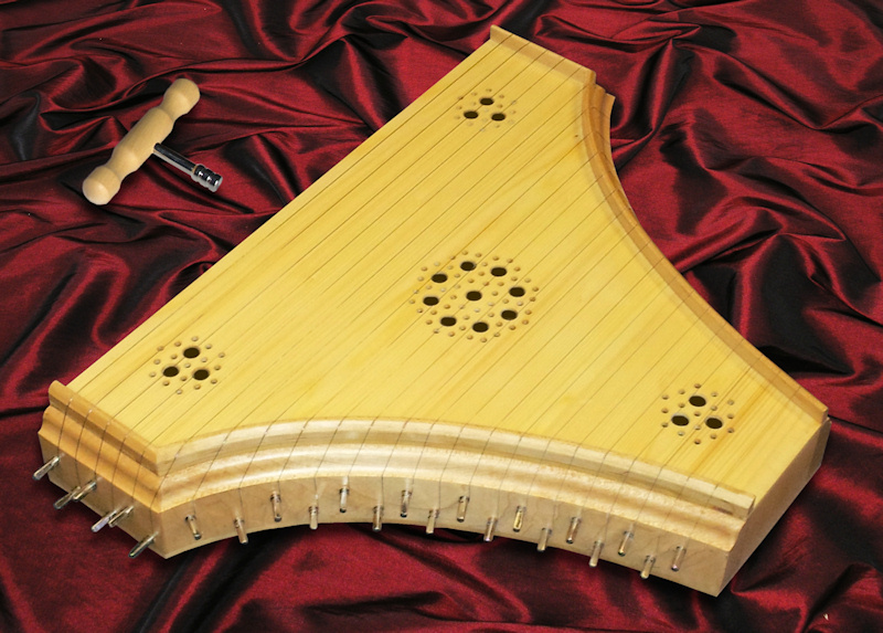 Pigsnout Psaltery and tuning key